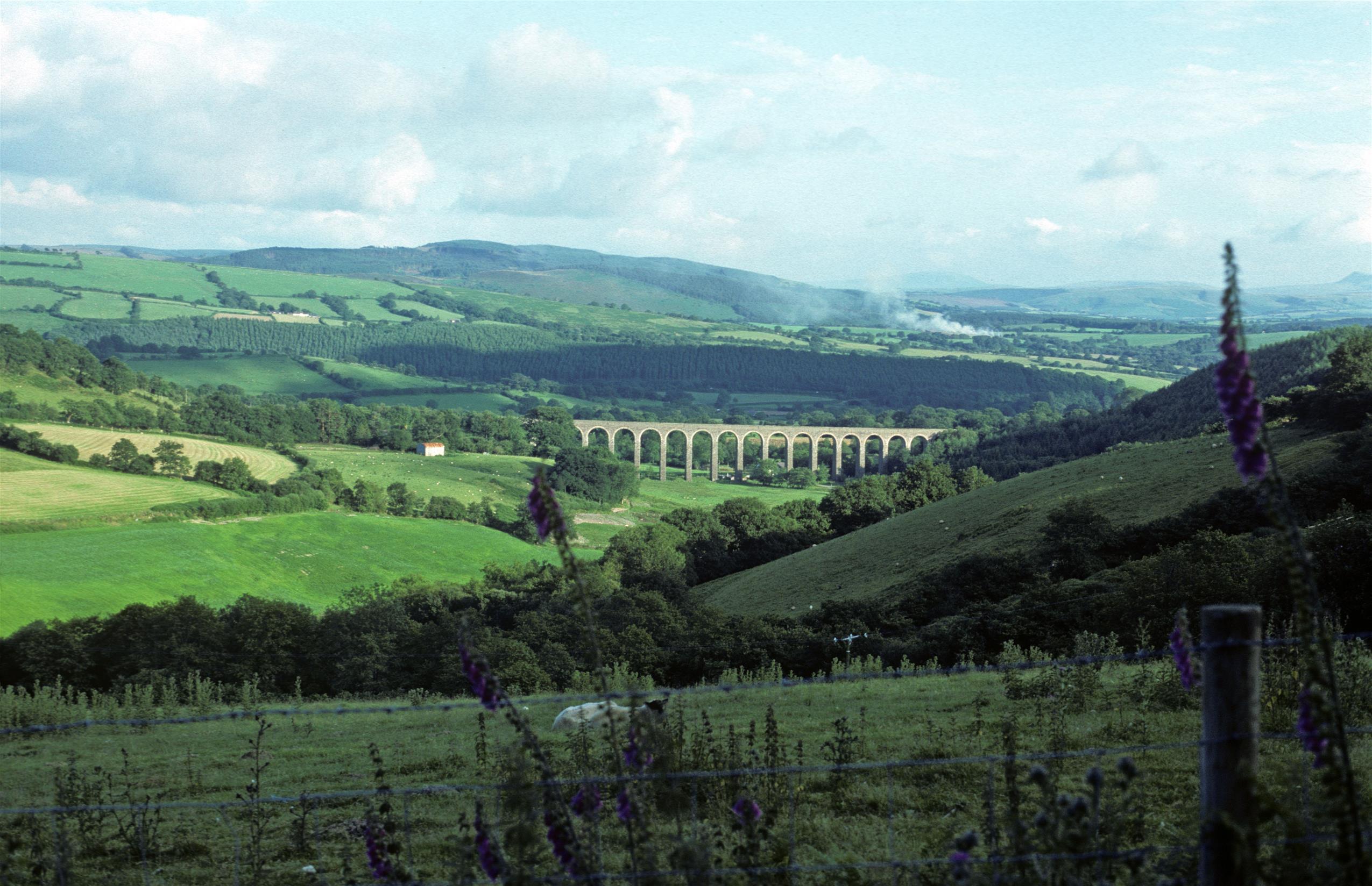 Looking back at the Cycghordy viaduct from near Hafod-y-Pant