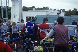The group being loaded onto the ferry at Mallaig