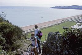 Mark Lakeman climbing the track from Beesands to Slapton