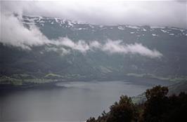 The south-eastern end of Vangsvatnet, the lake beside which Voss was built [Remastered scan, 10/2019]