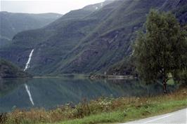 Eidsvatnet, just behind Skjolden, which drains into the Eidselvi river that flows past the hostel [New scan, 20/9/2019]