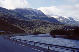 View back to Galdhøpiggen, Norway's highest peak, from just past Galdbygde on the River Bøvra [New scan, 17/9/2019]
