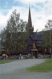 Lom stave church, made entirely of wood and dating back to the twelfth century [Remastered scan, 17/9/2019]