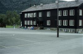 Loar school, Lom, near the Stave Church.  A new school was built in the 1990s, so this building is now used for the public library [New scan, 17/9/2019]