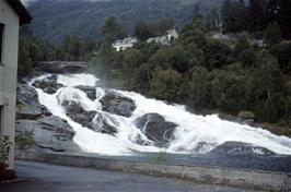 The Hellesylt waterfall, viewed from Hellesyltvegen [New scan, September 2019]