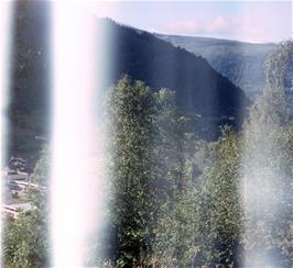 View over Stryn, from Stryn youth hostel (Film damaged by light when removed from camera) [New scan, September 2019]