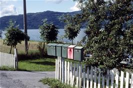Typical Norwegian mail boxes, probably at Innvik [New scan, August 2019]