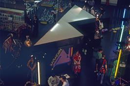 The Saracen stand at Cyclex {New scan, July 2019.  Kodachrome 64 film]