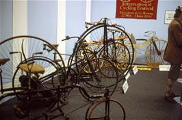 Penny Farthings on display at Cyclex [New scan, July 2019. Kodachrome 64 film]