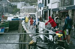 Wet weather at Mevagissey harbour [Remastered scan, July 2019.  Kodachrome 200 film]