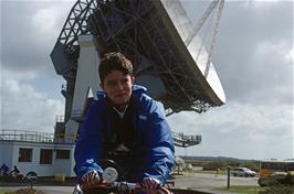 Neil Allan at Goonhilly Downs Earth Station [New scan, July 2019.  Kodachrome 200 film]