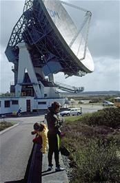 Jamie Davey and David Waldron at Goonhilly Downs Earth Station [Remastered scan, July 2019.  Kodachrome 200 film]