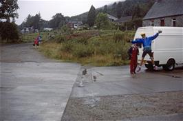 Julian jumps for joy as we leave our bikes with the Van Man at Arrochar and Tarbet station and carry our luggage up to the platform [New scan, July 2019]
