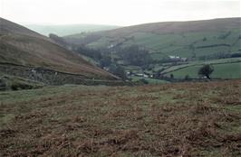 View to the Glascwm valley, just before the final downhill section at Rhiw-Fwnws [Remastered scan, June 2019]