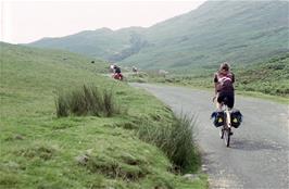 Approaching the many hairpin bends of Hardknott Pass, from just after Cockley Beck [Remastered scan, June 2019]