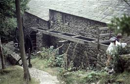 Neil Ault and Richard Sudworth at the Eskdale Mill water wheel, near Boot [Remastered scan, June 2019]