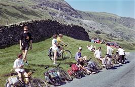 Taking a break near Pets Stone Quarry on the climb from Ambleside to Kirkstone Pass [Remastered scan, June 2019]