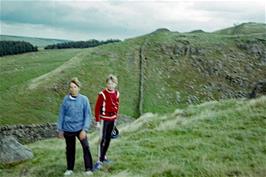 Lukas and Matthew on Hadrian's Wall. Milecastle 41 near Haltwhistle [Remastered scan, June 2019]