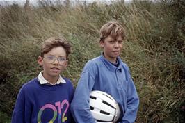 Tristan and Lukas Wooller, probably in the lanes near Brampton [Remastered scan, June 2019]