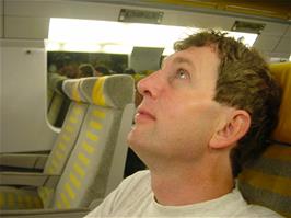 Michael on the Eurostar from Waterloo to Paris