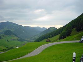 Incredible scenery at Passwangstrasse, Beinwil, but thundery clouds are approaching
