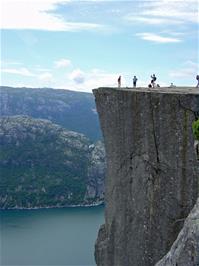 First sight of Preikestolen, otherwise known as Pulpit Rock