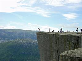 Gavin foolishly decides to join Tao for a look over the edge of Preikestolen