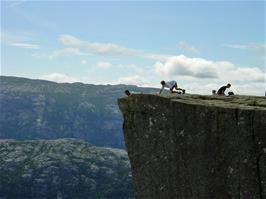Gavin foolishly decides to join Tao for a look over the edge of Preikestolen