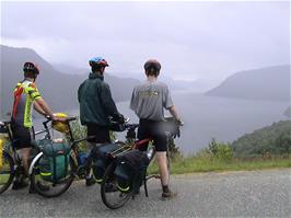 Spectacular Norwegian scenery at the Sauda Fjord Viewpoint, 37.0 miles into the ride