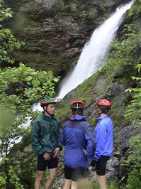 Svandals Waterfall, on the approach to Sauda, 41.3 miles into the ride