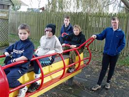 Dennis, Josh, Joe, Osian and Gavin at Broadhempston play park