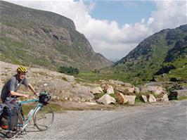 Michael at the Head of the Gap of Dunloe, 1.6 miles into the ride