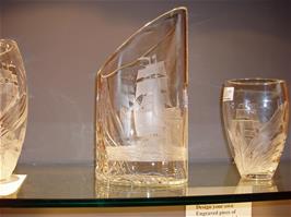 Examples of cut glass work at Waterford Crystal