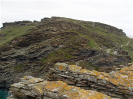 View of Tintagel Castle island from the mainland