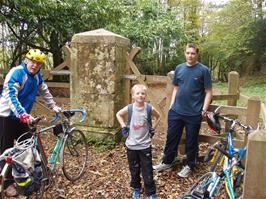 David, Alex and Ben on the Ashprington cycle path