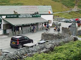 The Honister slate mine at the top of Honister Pass, 5.0 miles into the ride