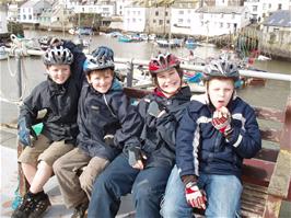Lunch at Polperro harbour