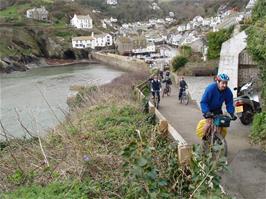 The steep climb out of Polperro