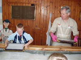 Alex makes paper at Wookey Hole