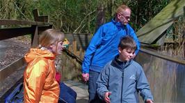 Leaving the otter enclosure at the Cornish Seal Sanctuary, Gweek