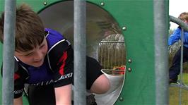 The youngsters enjoy the playground at Goonhilly Satellite Earth Station