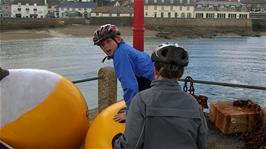 Fun at St Mawes quayside before we set off, rather late, for the second half of today's ride