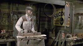 The animatronic carpenter at the Shipwreck Heritage Centre, Charlestown