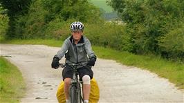 Ash on the Camel Trail between Wadebridge and Padstow, 7.6 miles into the ride