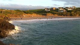 Treyarnon Bay, just outside the Youth Hostel, bathed in evening sunshine