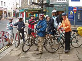 Leaving the Barrelhouse cafe at Totnes