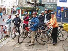 Leaving the Barrelhouse cafe at Totnes