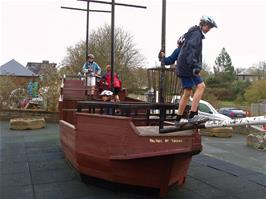 Fun on the boat at Totnes quayside