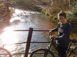 Dennis Ham on the bridge over the Avon