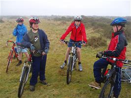 The group in the mist on Skerraton Down